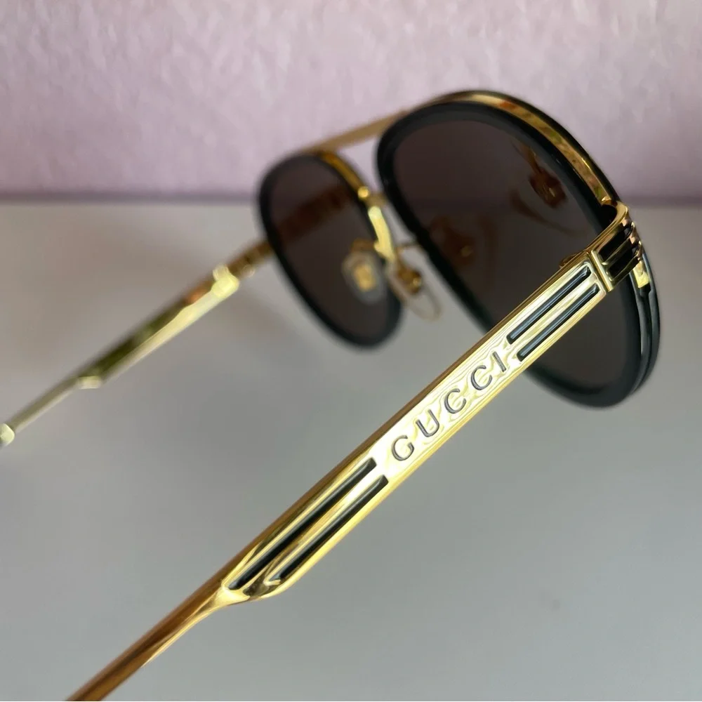 GUCCI GG0982S Sunglasses – Black | Immaculate Condition | Purple Case Included